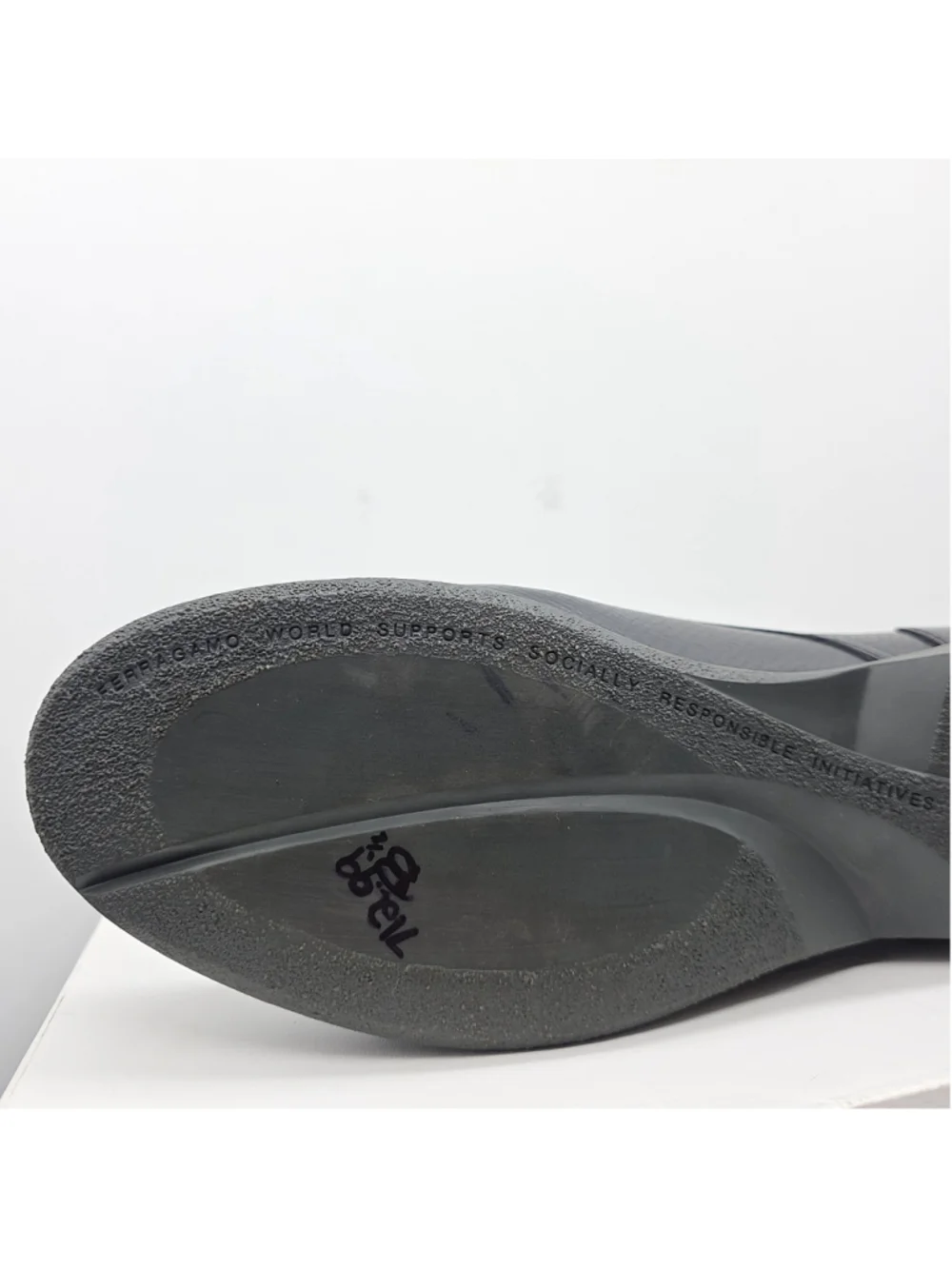 Salvatore Ferragamo World Derby Shoes Mens 8.5 EE Black Pebble Grain Leather...
